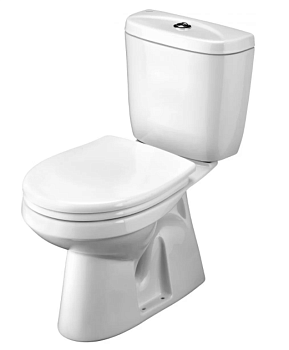 Унитаз-компакт SANTEK Анимо, выпуск в пол, крышка дюропласт